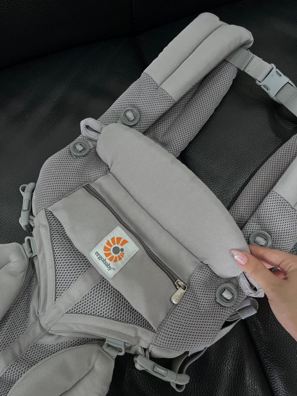 Địu Ergobaby Omni 360 Cool Air Mesh, Pearl Grey ( size:0->48m~ 3kg2->20kg) - Ảnh 15