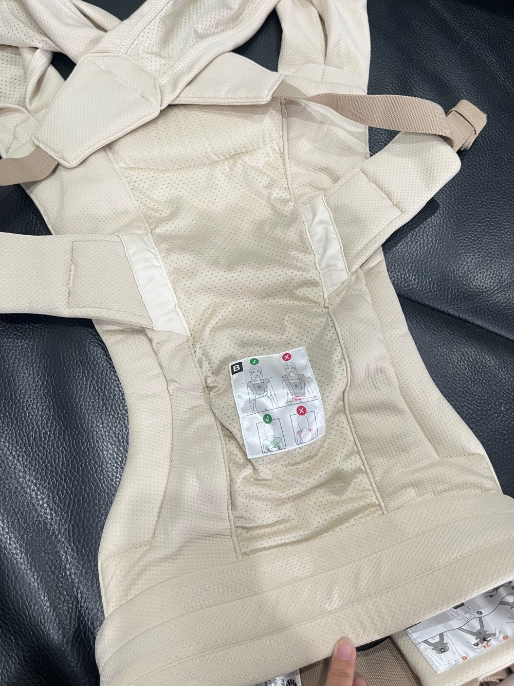 Địu Ergobaby Soft Air Mesh, Cream ( full box, size: 3.2kg – 11.3kg (0–> 24m) - Ảnh 9
