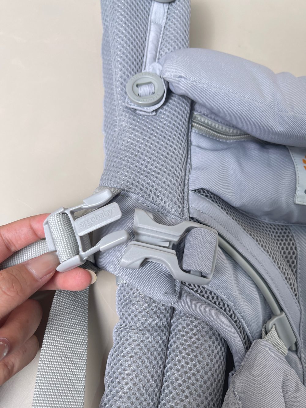 Địu cho bé Ergobaby Omni 360 Cool Air Mesh Pearl Grey (size: 3kg2->20kg ~ 0->48m, full box) - Ảnh 7