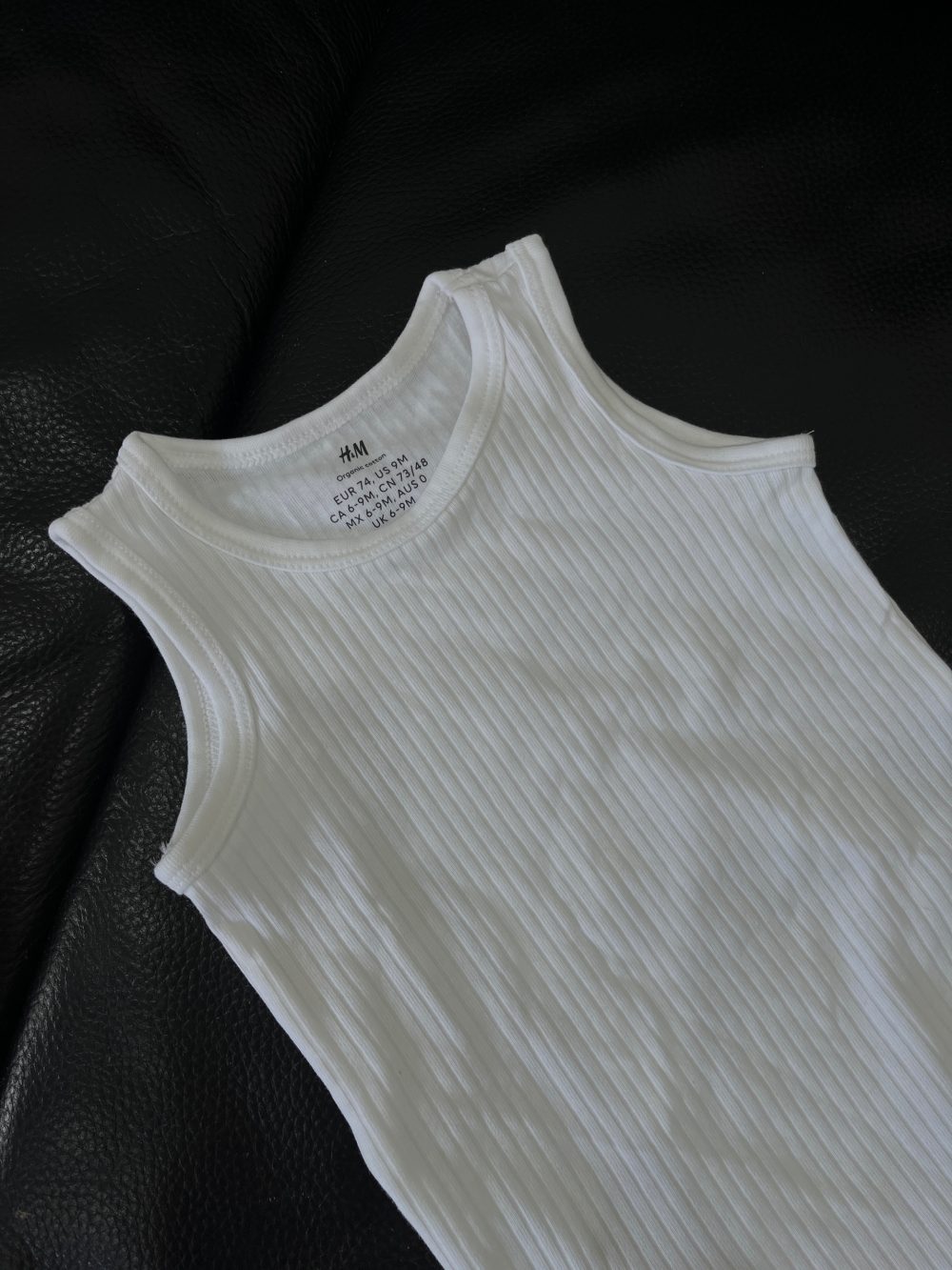 Set 2 bodysuit H&M màu trắng/nâu (size 6→9m) - Ảnh 8