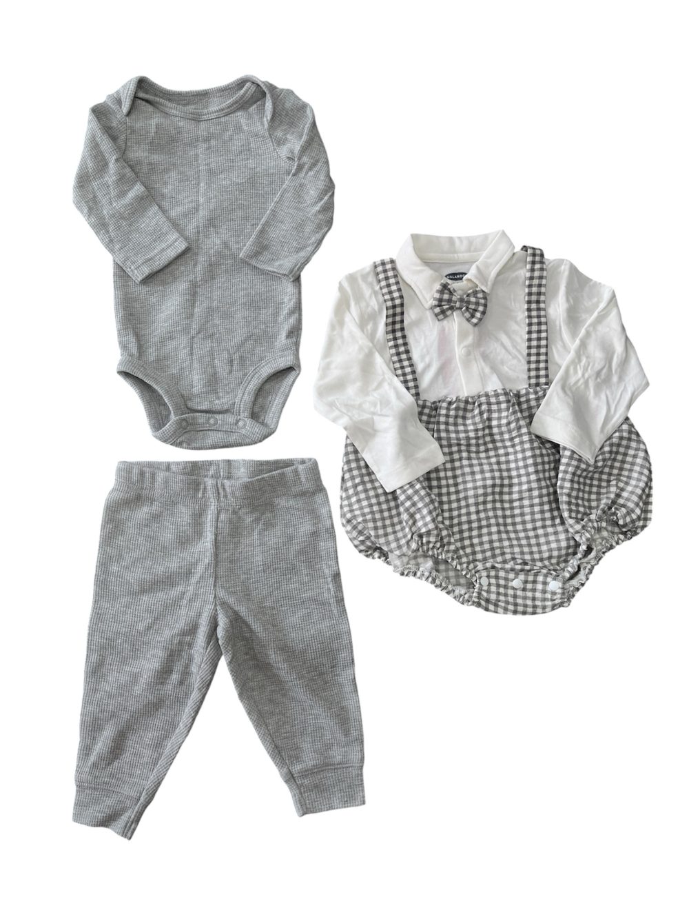 Set 2 body đùi Uala Rogo & Carter's màu xám (size 6→9m) - Ảnh 1