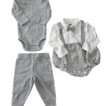 Set 2 body đùi Uala Rogo & Carter's màu xám (size 6→9m)