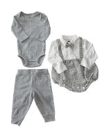 Set 2 body đùi Uala Rogo & Carter's màu xám (size 6→9m)