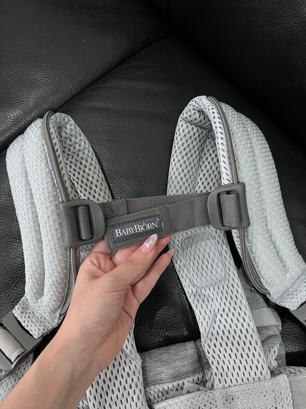 Địu BabyBjorn màu xám ( size: 0->3y ~ 3kg2->15kg) - Ảnh 3