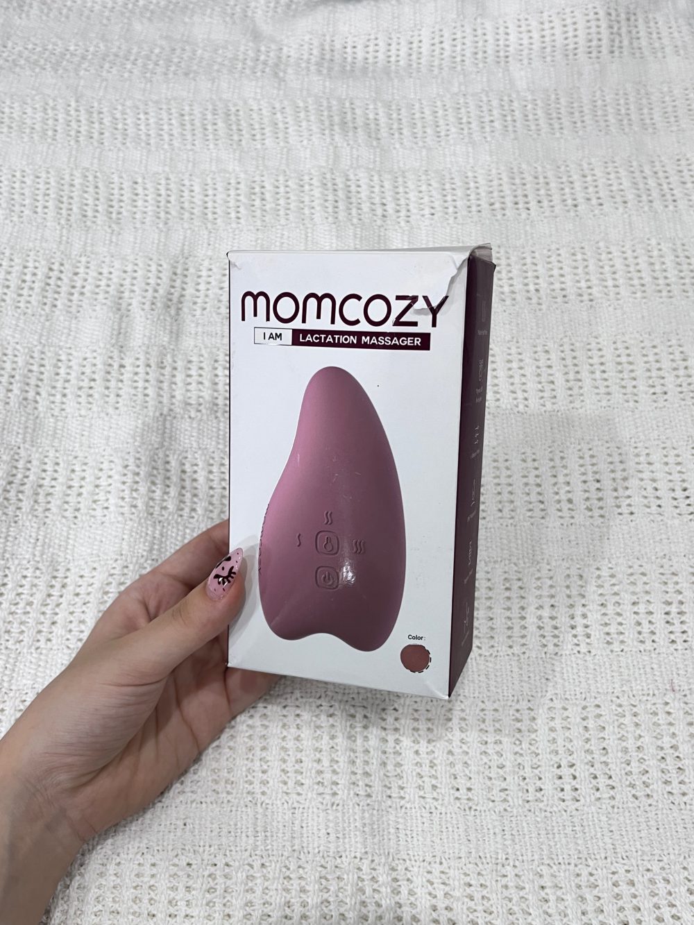 Máy massage ngực Momcozy giảm tắc ống dẫn sữa màu hoa hồng - Ảnh 2