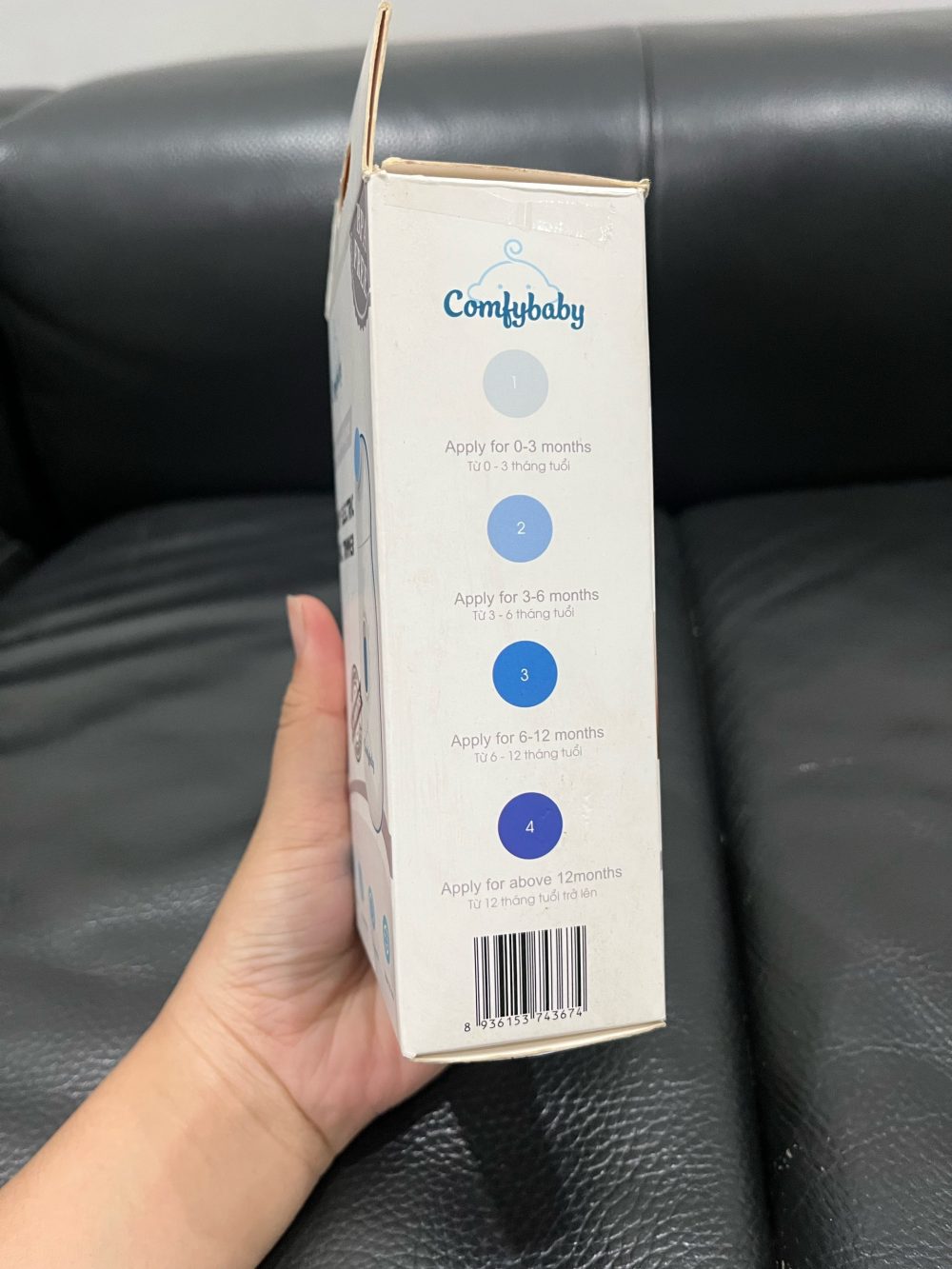 Máy dũa móng tay Comfybaby màu trắng viền xanh ( full box) - Ảnh 9