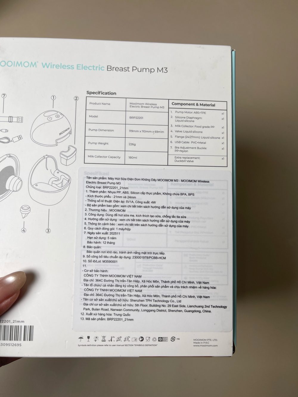 Máy hút sữa không dây MOOIMOM M3 ( 1 cặp, full box) tặng kèm túi trữ sữa - Ảnh 29