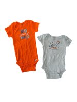 Set 2 bộ bodysuit Gerber màu cam/xanh dương (size 6→9m)