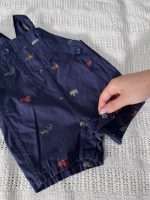 Set đồ bộ ngắn tay MoneBebé màu trắng kèm 2 yếm và 1 bodysuit Carter’s màu xanh (size 3→9m) - Ảnh 6