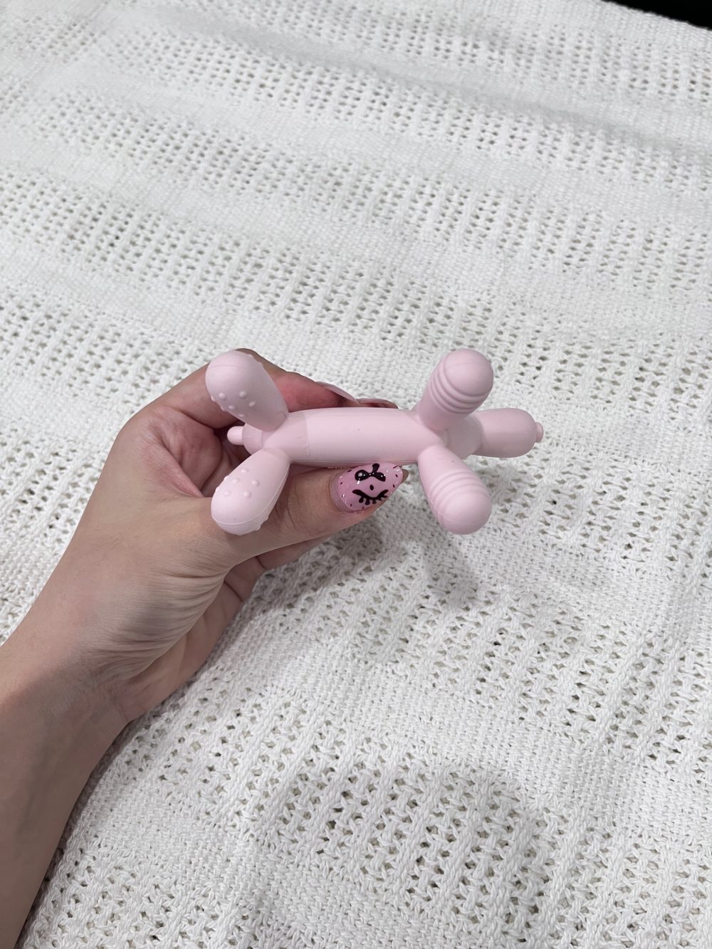 Gặm nướu silicone Puppy Heorshe màu hồng (kèm hộp đựng) - Ảnh 4
