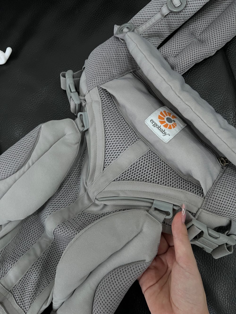 Địu Ergobaby Omni 360 Cool Air Mesh, Pearl Grey ( size:0->48m~ 3kg2->20kg) - Ảnh 17
