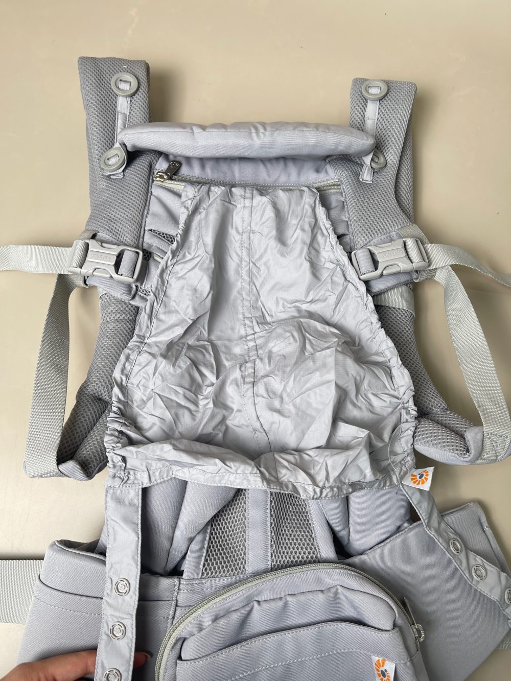 Địu cho bé Ergobaby Omni 360 Cool Air Mesh Pearl Grey (size: 3kg2->20kg ~ 0->48m, full box) - Ảnh 10