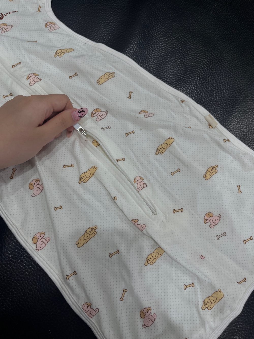 Set 3 nhộng kén ngủ Unbee, 2 màu trắng họa tiết hoạt hình (size 0→3m) & 1 màu xanh (size 0→6m) - Ảnh 14