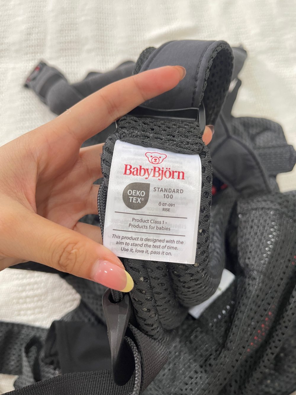 Địu Baby Bjorn Harmony - Màu Black (Full box, Size: 3,2->15kg ~ 0->3y) - Ảnh 18