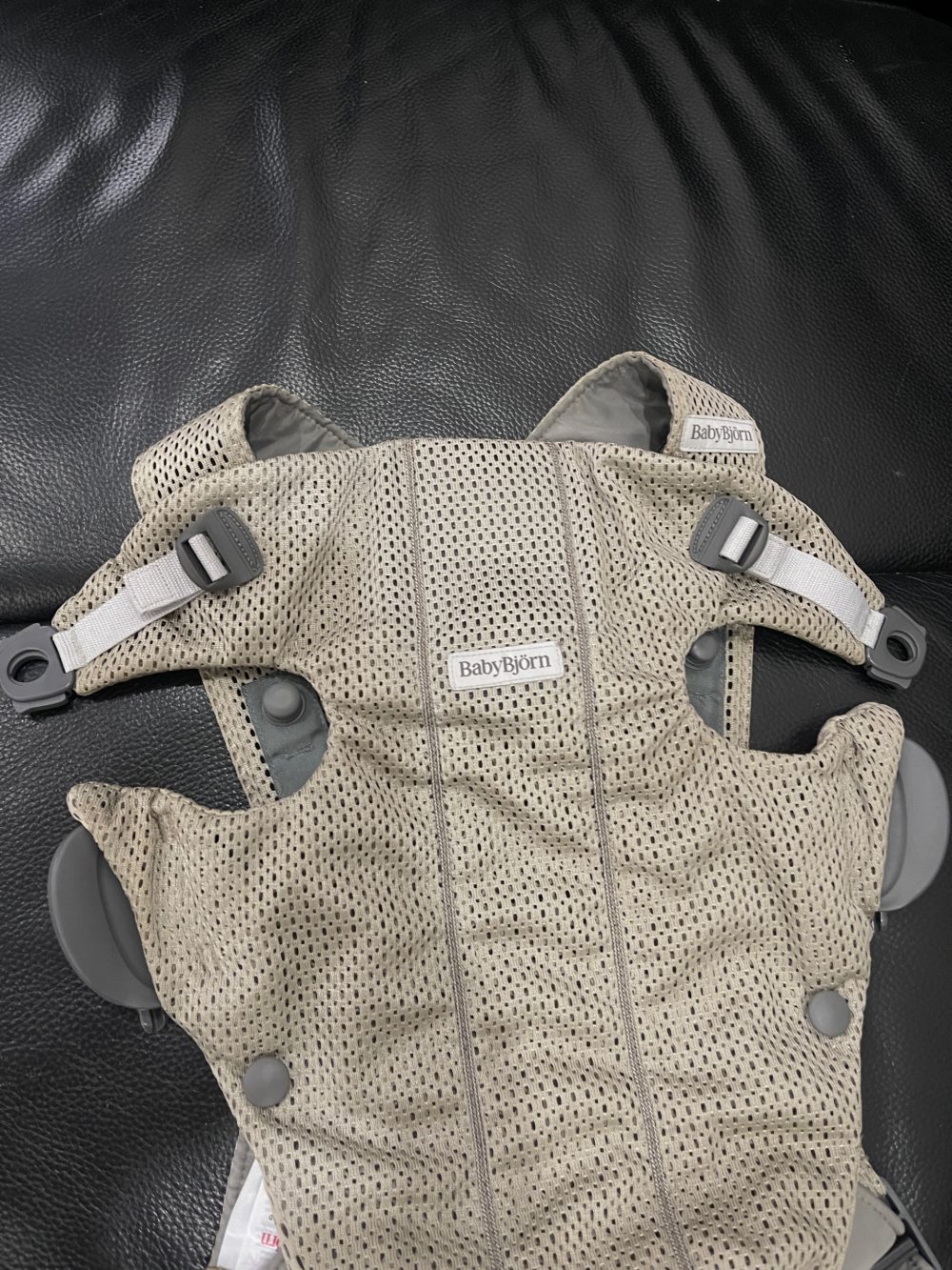 Địu BabyBjorn Baby Carrier Mini Ariy mesh màu grey beige (size: 0m->1y~ 3kg2->11kg) full box (Bill VNQ) - Ảnh 8