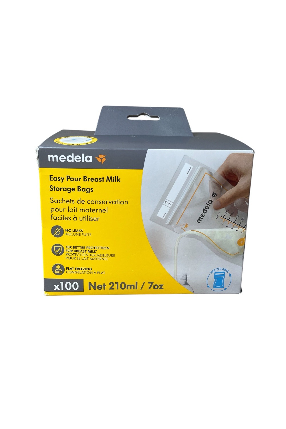 9ba8bd65b56944e89b7593c14263b589 Túi trữ sữa Medela Easy Pour 210ml (100 túi) - Ảnh 1