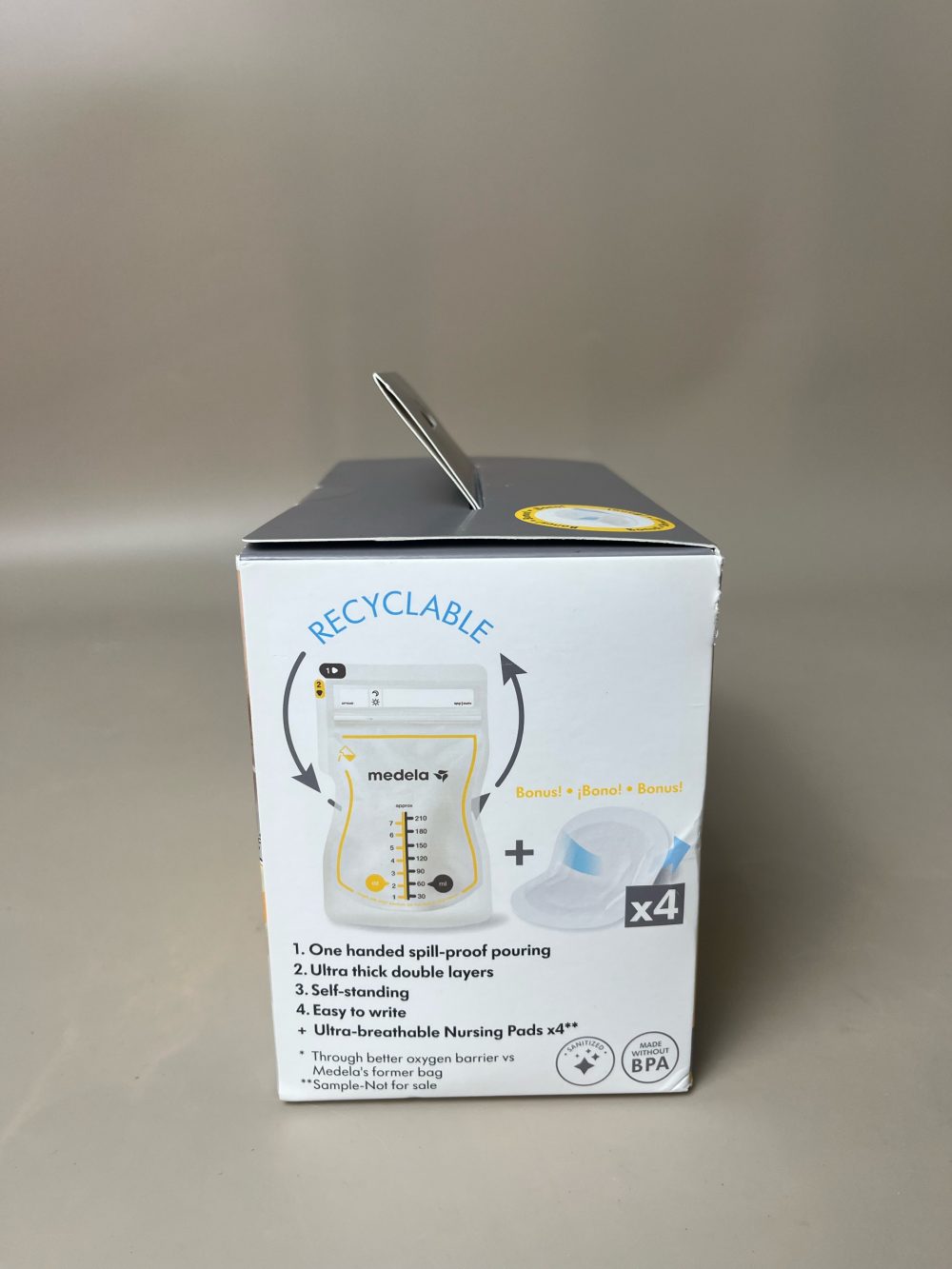 Túi trữ sữa Medela Easy Pour 210ml (100 túi) - Ảnh 6