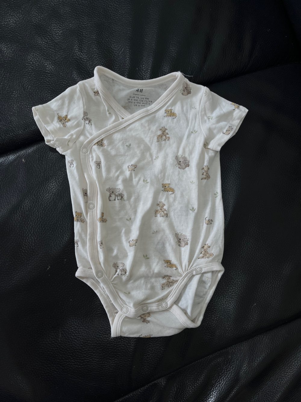 Set 4 bodysuit H&M màu xanh/be (size 2→9m) - Ảnh 15