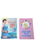 Combo 2 sách chào con ba mẹ đã sẵn sàng và hành trình thai giáo 280 ngày