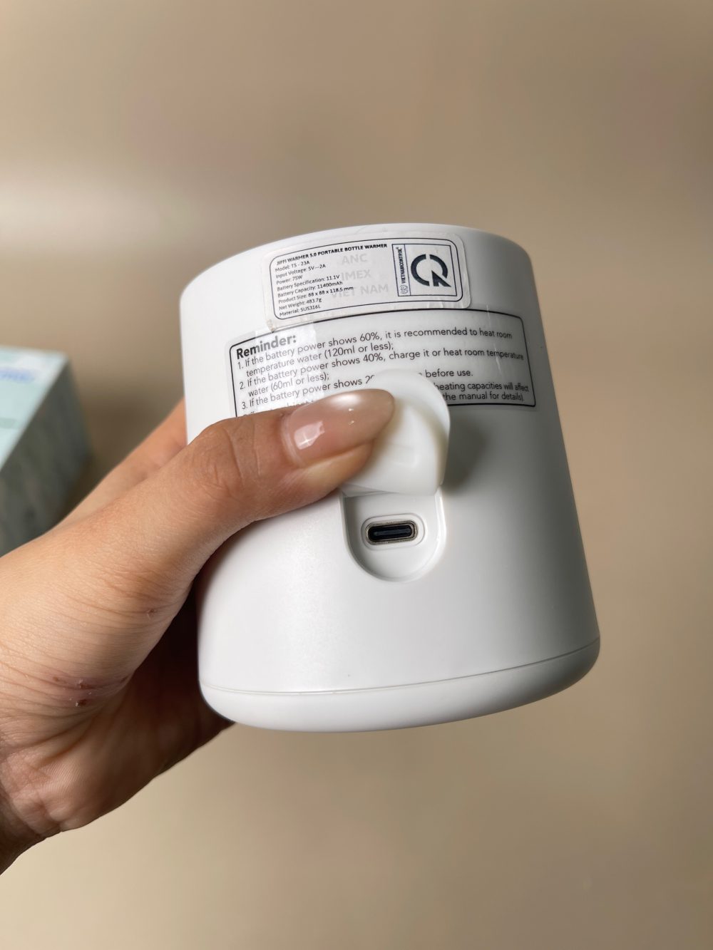Máy hâm sữa cầm tay JIFFI 5.0, khuấy sữa ( no box) - Ảnh 24