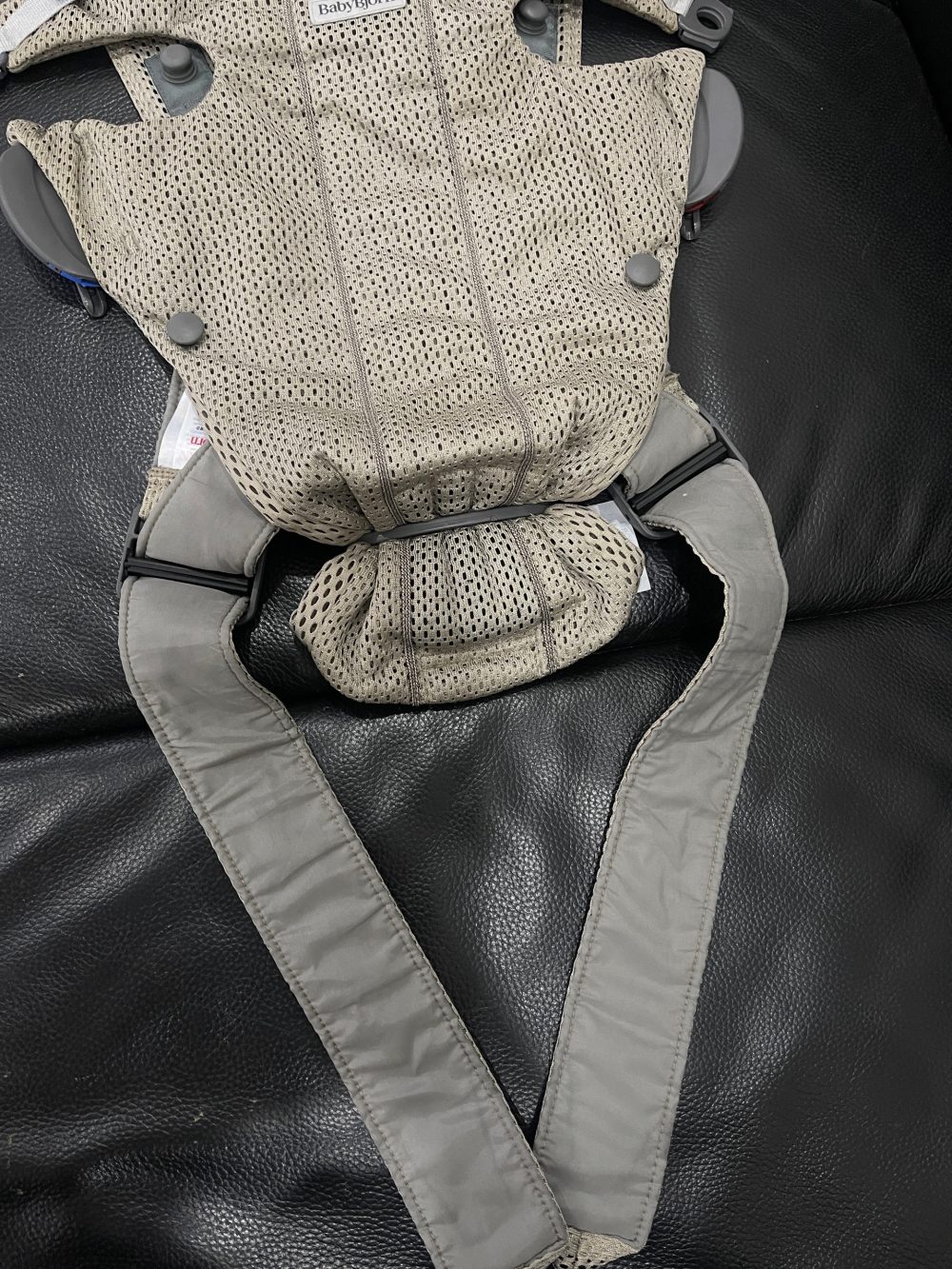 Địu BabyBjorn Baby Carrier Mini Ariy mesh màu grey beige (size: 0m->1y~ 3kg2->11kg) full box (Bill VNQ) - Ảnh 12