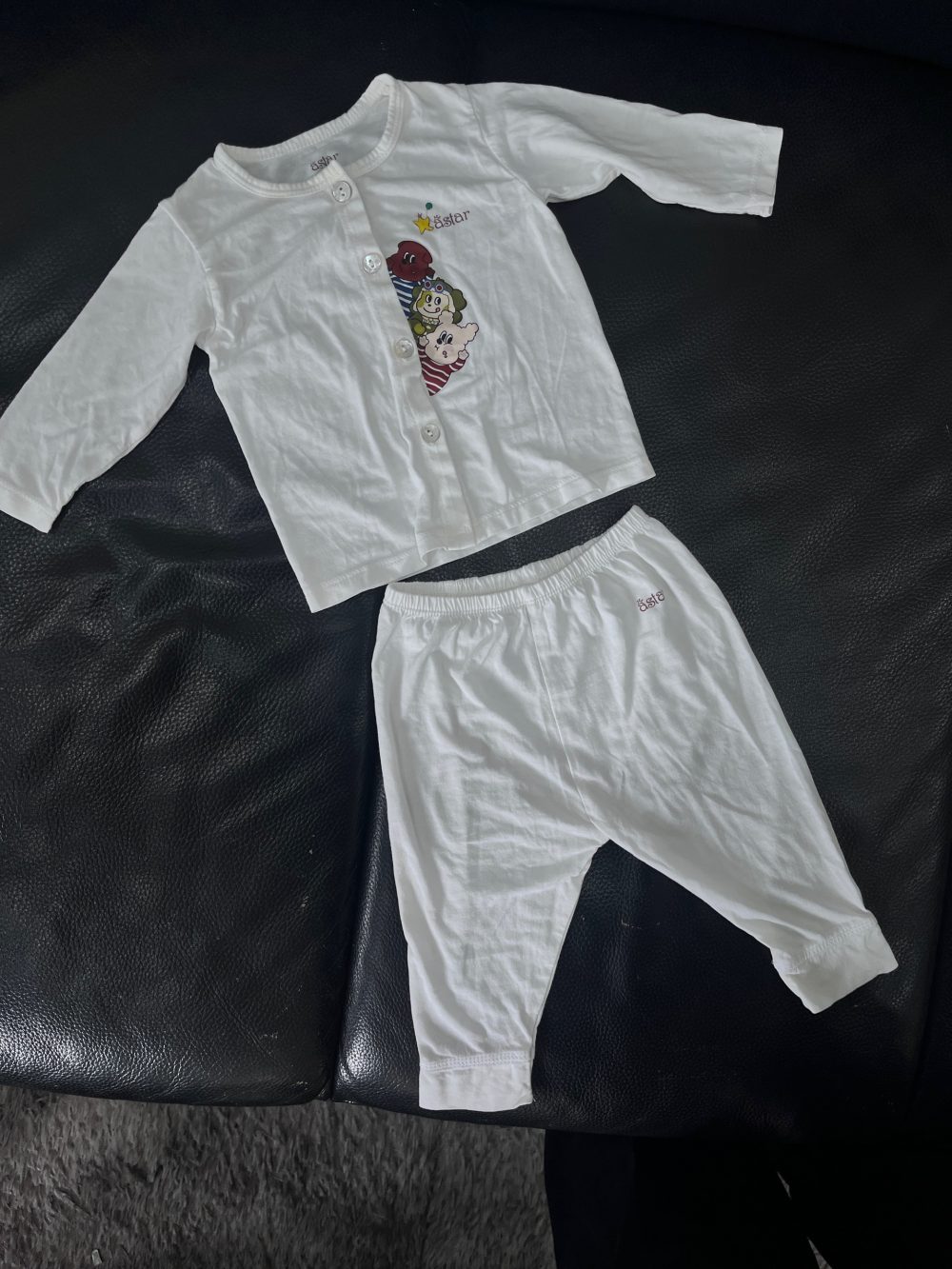 Set bodysuit dài tay kèm quần La Pomme màu nâu (size 0→3m) và bộ quần áo dài tay Asbaby màu trắng (size 3→6m) tặng kèm sleepsuit no brand màu trắng - Ảnh 19