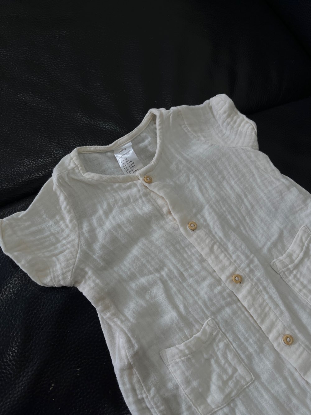 Set 4 bodysuit H&M màu xanh/be (size 2→9m) - Ảnh 4