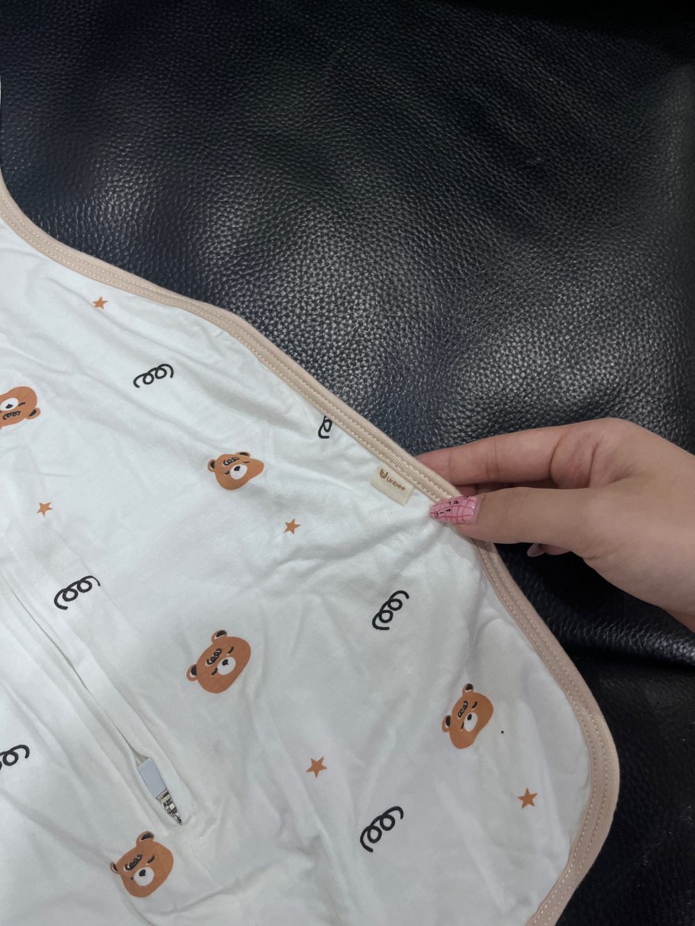 Set 3 nhộng kén ngủ Unbee, 2 màu trắng họa tiết hoạt hình (size 0→3m) & 1 màu xanh (size 0→6m) - Ảnh 4