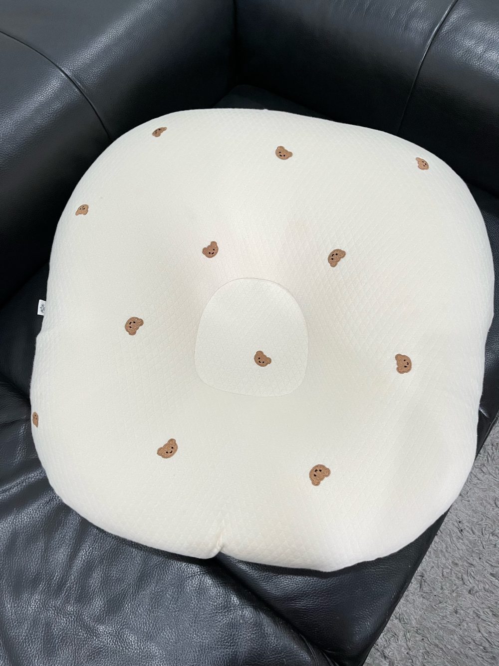 Gối chống trào ngược Rototo bebe cotton lụa hoạ tiết gấu màu be - Ảnh 10