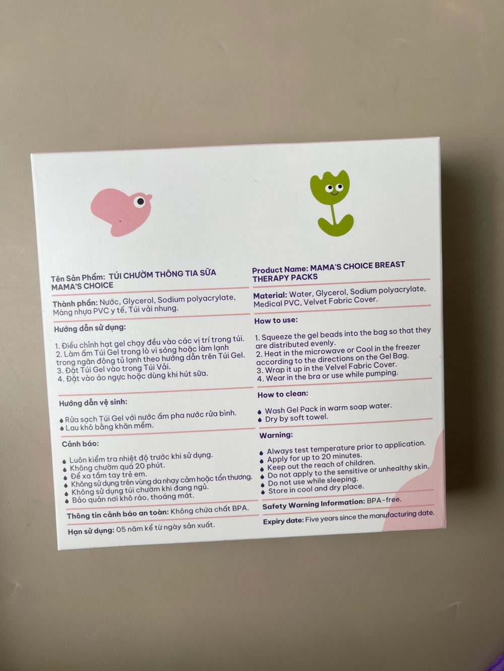 Túi chườm ngực nóng, lạnh Mama’s Choice ( full box) - Ảnh 5
