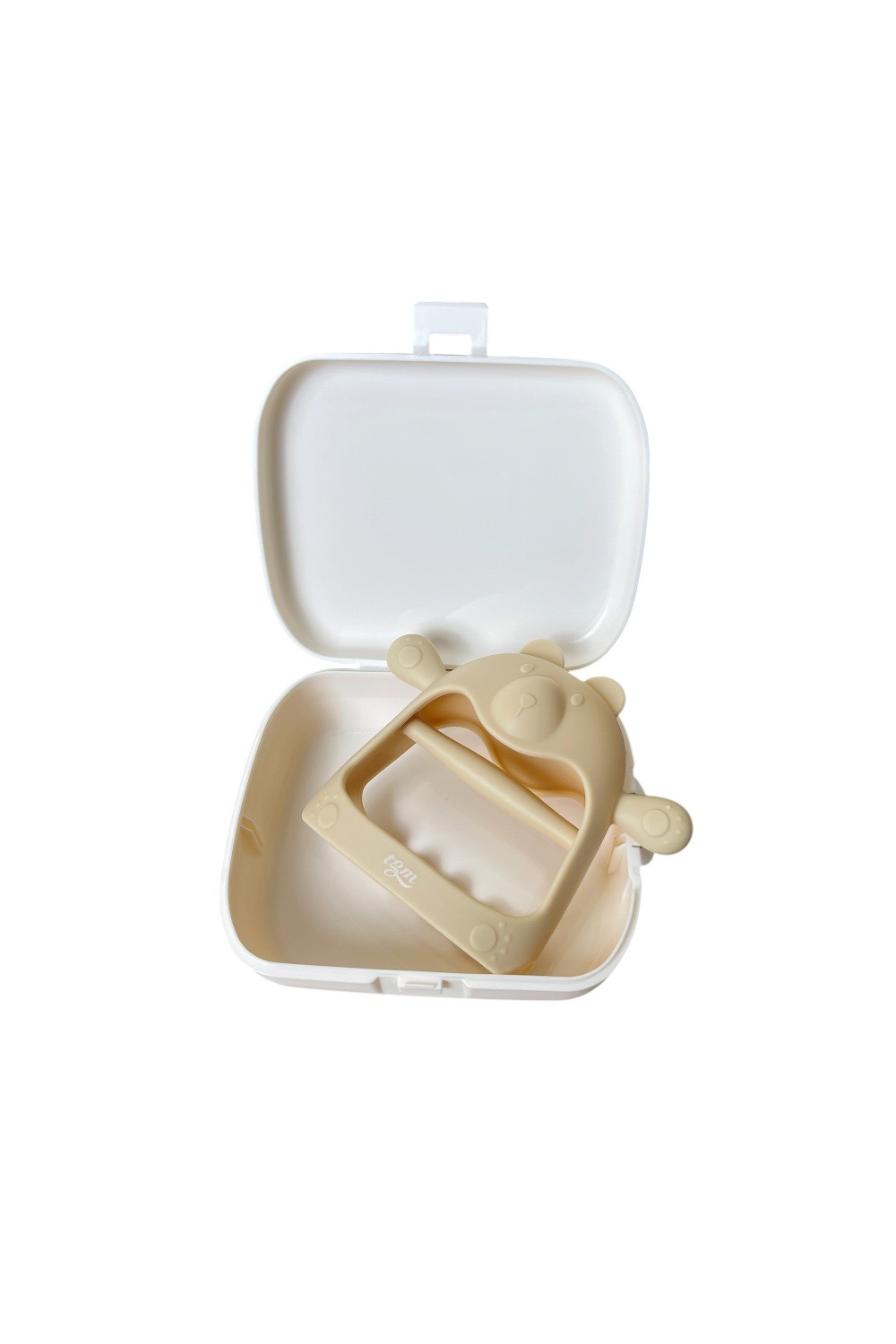 aa3daecb5a2d4b829560f6bde41e5cd7 Gặm nướu silicon hình gấu TGM màu Beige kèm hộp đựng - Ảnh 1