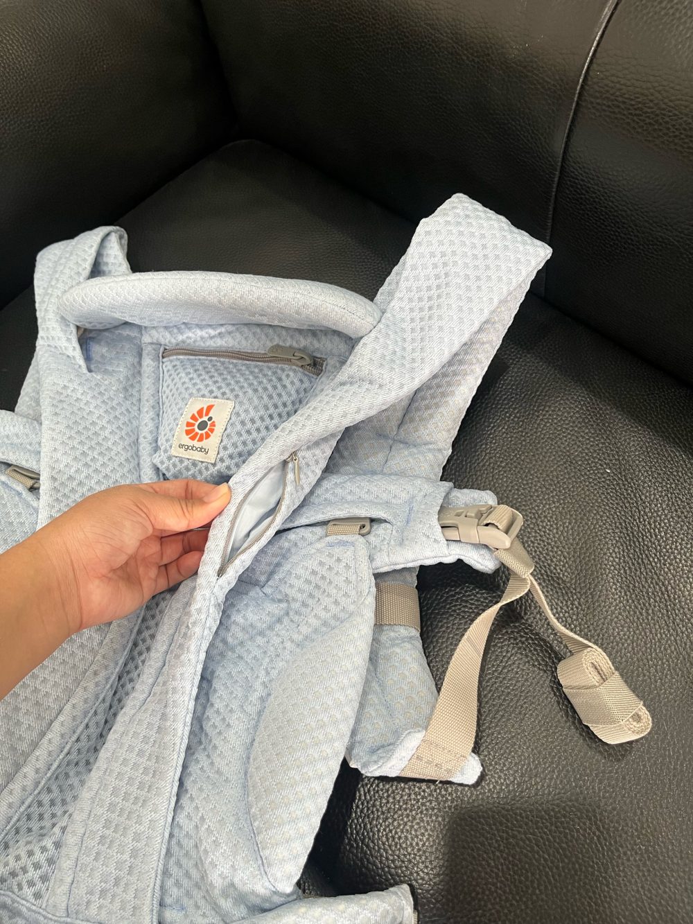 Địu cho bé Ergobaby Omni Deluxe Mesh, Serene Blue( size:0->48m~3kg2->20kg4) full box - Ảnh 7