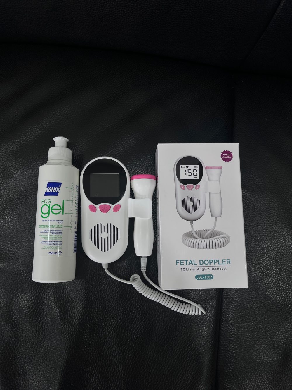 Máy đo tim thai FETAL DOPPLER màu hồng ( full box) kèm gel - Ảnh 11