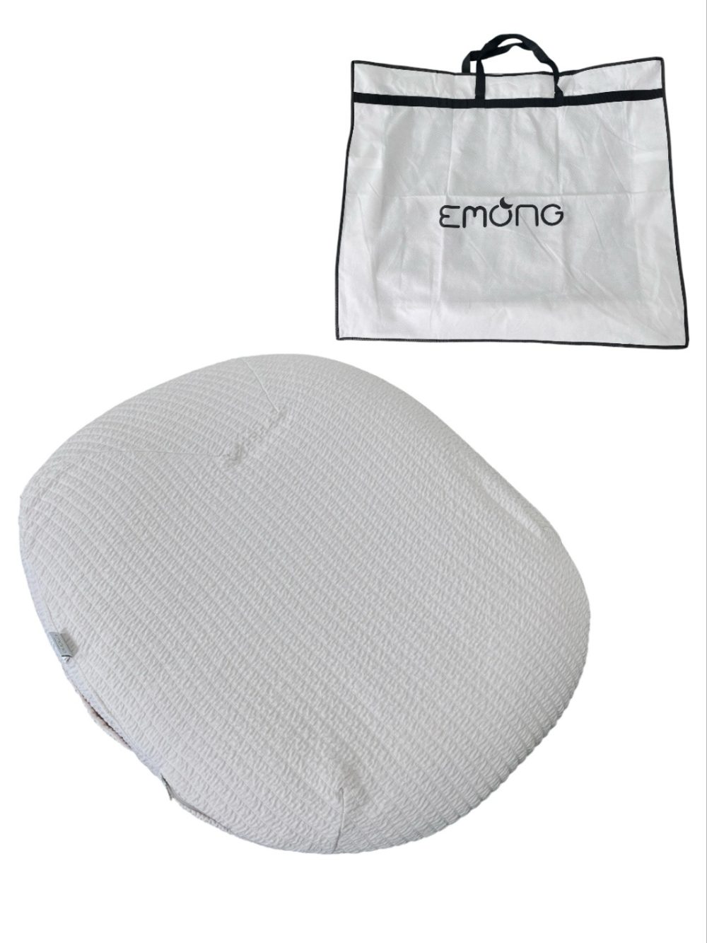 Gối chống trào ngược Emong màu be 80x65cm (size:0m+) cón túi đựng - Ảnh 1