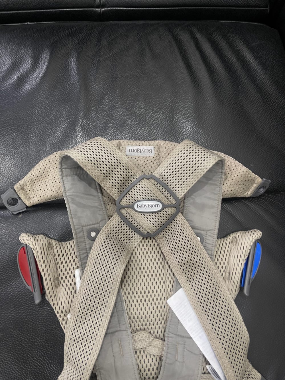 Địu BabyBjorn Baby Carrier Mini Ariy mesh màu grey beige (size: 0m->1y~ 3kg2->11kg) full box (Bill VNQ) - Ảnh 15