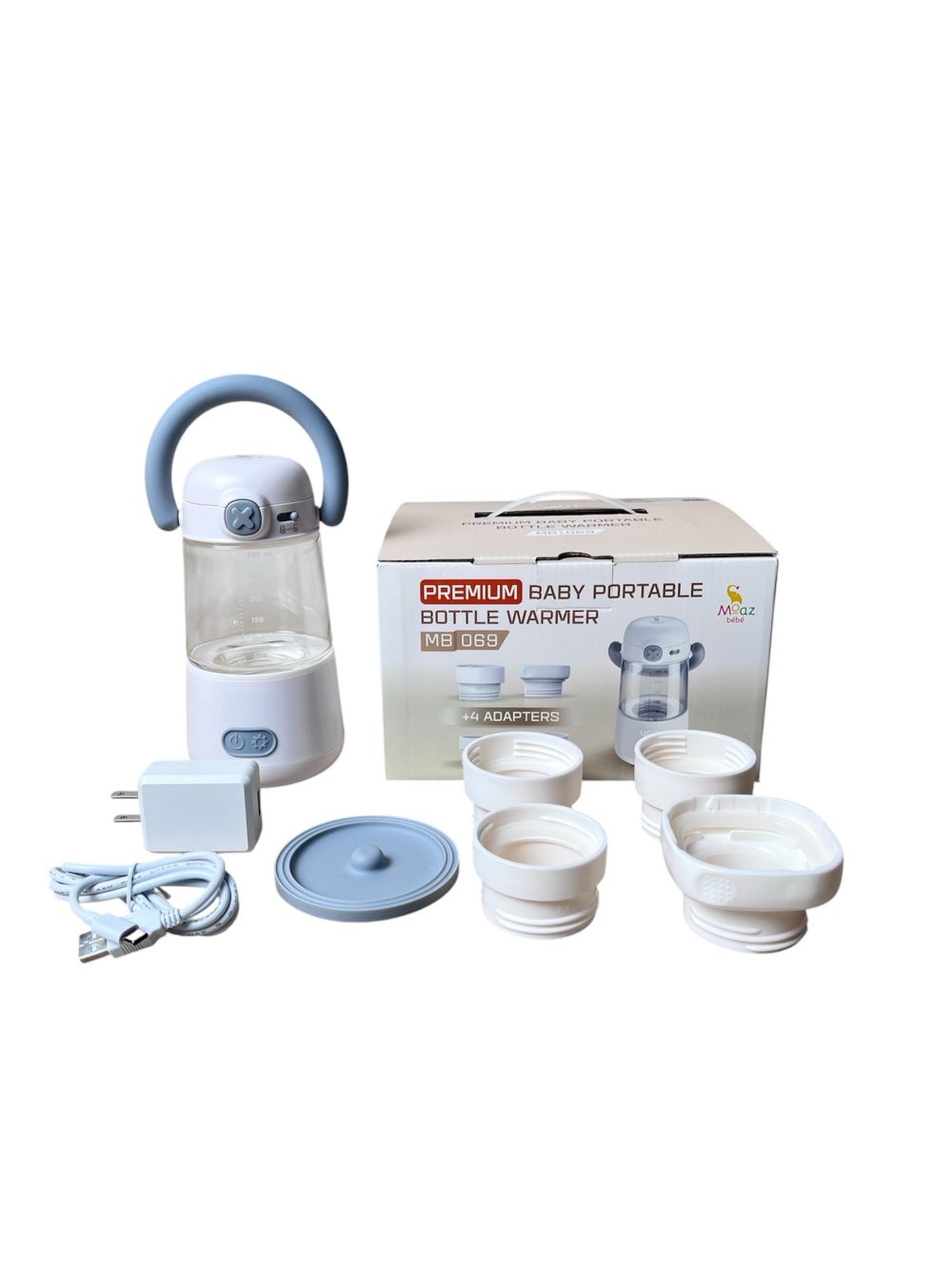 Máy hâm sữa di động không dây Moaz Bébé MB-069 (full box) - Ảnh 1