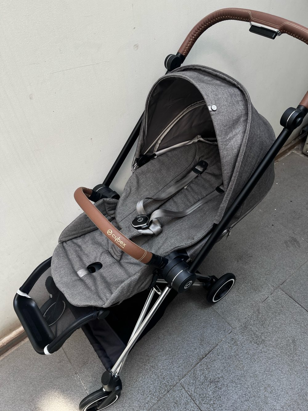 Xe đẩy Cybex mios 3 màu xám khung bạc ( size: 0->4y, tối đa 22kg) kèm adapter và áo mưa cybex - Ảnh 16
