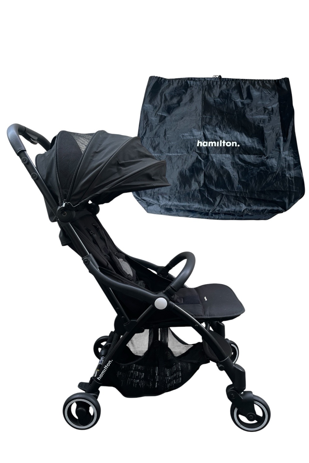 bbf4b5c4b1a446d982764e2aed8a01b8 Xe đầy Hamilton X1 Plus màu đen (size: 0→4y, tôi đa 20kg) còn túi đựng - Ảnh 1