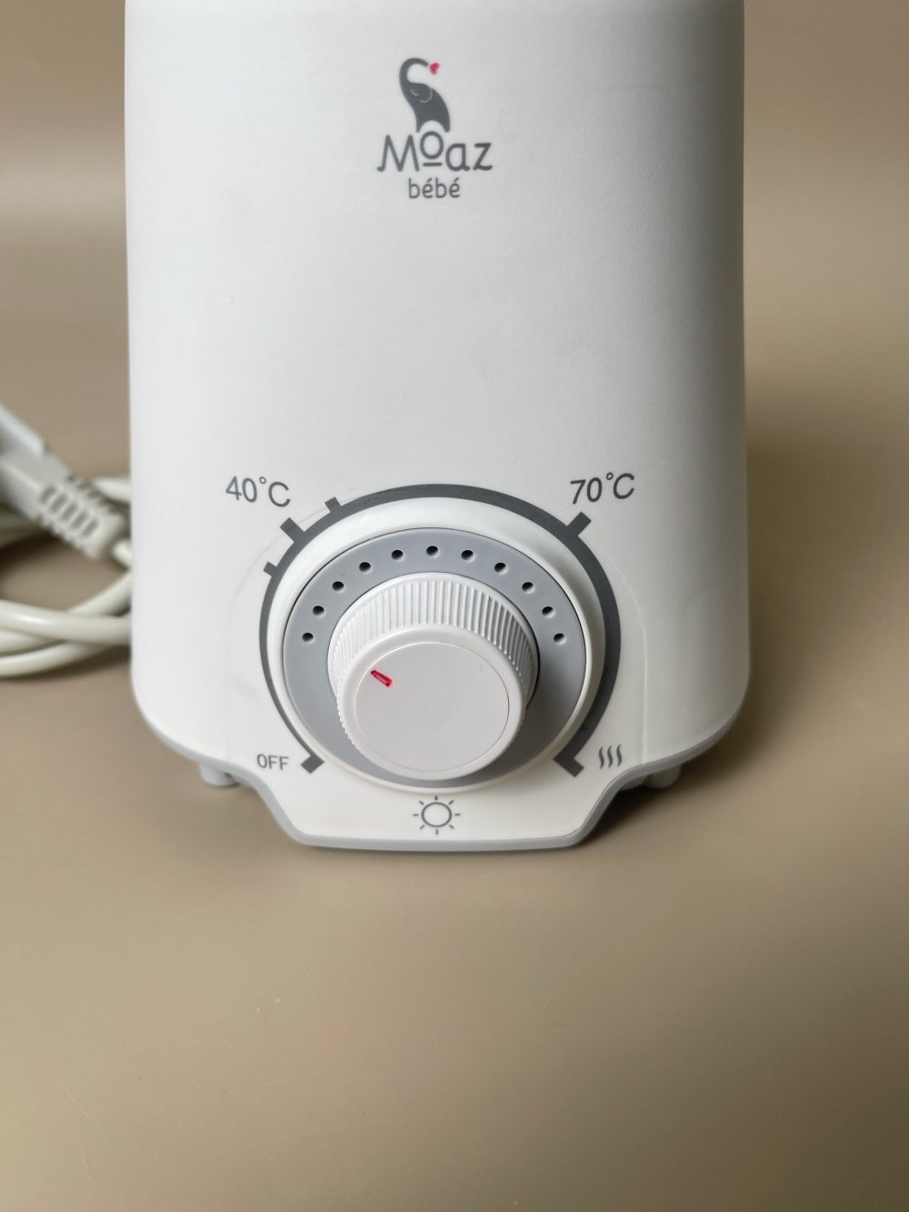 Máy hâm sữa Moaz Bébé màu trắng ( no box) - Ảnh 2