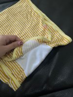 Set bodysuit Bobicraft gile màu nâu kem và bộ quần áo dài tay Boube màu vàng (size 3→6m) tặng kèm ủ quấn Mintuu màu vàng sọc trắng - Ảnh 5