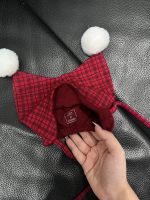 Bộ liền thân dài Nous màu đỏ phối kẻ ca rô kèm mũ và lá cổ trắng (size 6→9m) - Ảnh 13