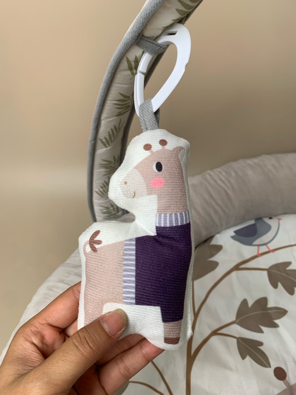 Thảm vải nằm chơi Telun Baby (ConCung) có nhạc, đèn, bảng điểu khiển màu xám (fullbox) - Ảnh 2