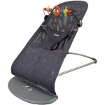 Ghế rung Baby Bjorn Bouncer Bliss vải lưới mesh màu anthracite ( no box) kèm thanh đồ chơi BabyBjorn