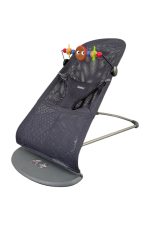Ghế rung Baby Bjorn Bouncer Bliss vải lưới mesh màu anthracite ( no box) kèm thanh đồ chơi BabyBjorn
