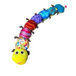 Thú nhồi bông đồ chơi Tomy Lamaze hình sâu dài (có tiếng chuông, tiếng bóp kêu và tiếng lục lạc)