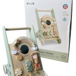 Xe tập đi gỗ PolarB cầu vòng Viga Toys màu xanh ( full box)