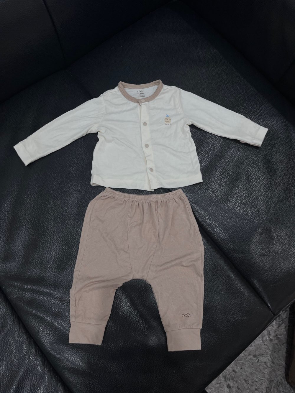 Set 3 bộ Nous màu nâu/be size newborn (kèm 2 mũ và 1 đồ chơi) - Ảnh 12