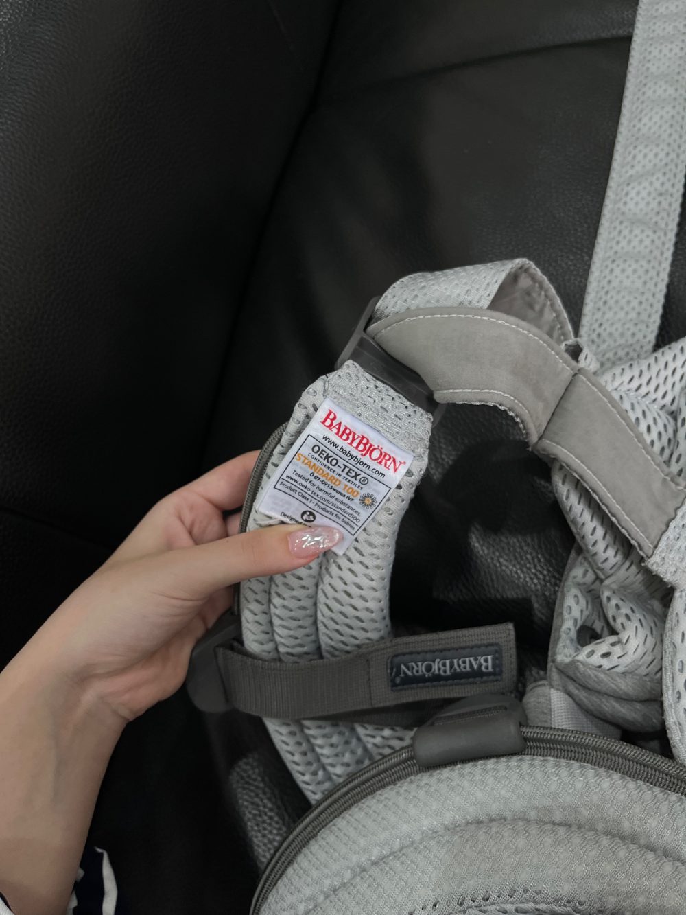 Địu BabyBjorn màu xám ( size: 0->3y ~ 3kg2->15kg) - Ảnh 9
