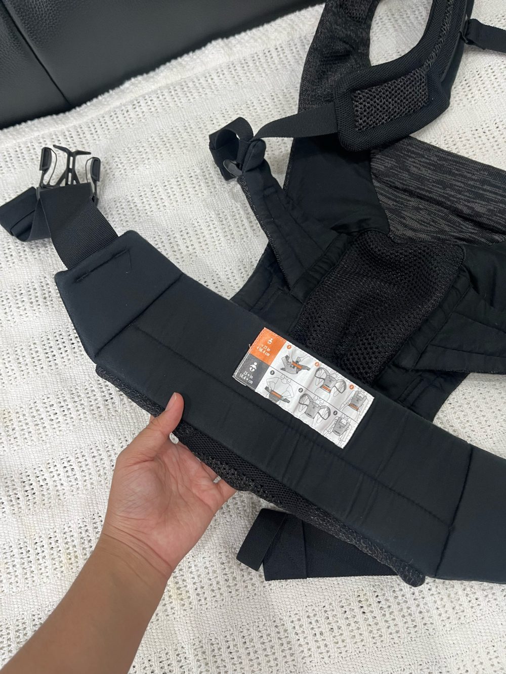 Địu cho bé Ergobaby Aerloom – Charcoal/Black ( size: 3kg2->15kg9 ~ 0->36m) - Ảnh 12