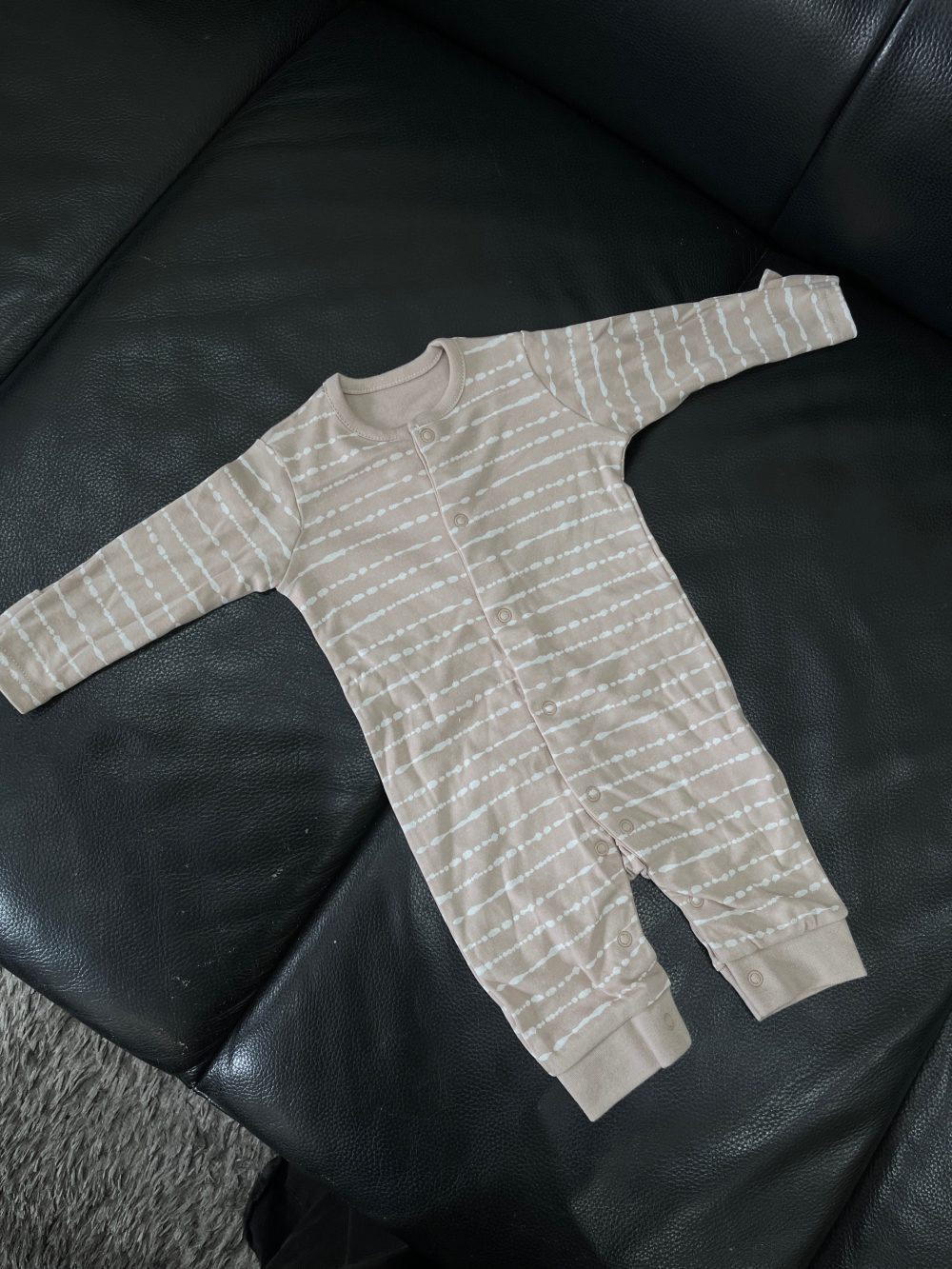 Set 2 bodysuit dài tay Mothercare màu nâu/xanh (size 1→3m) tặng kèm quần dài H&M màu be (size 2→4m) - Ảnh 20